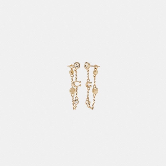 Coach Signature Chain Earrings - Picture 1 of 4